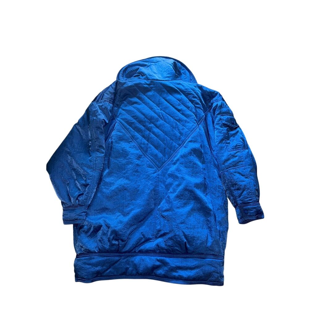 Vintage Bill Blass Cobalt Blue Oversized Puffer Jacket Women’s 8 80s Quilted - Picture 8 of 8